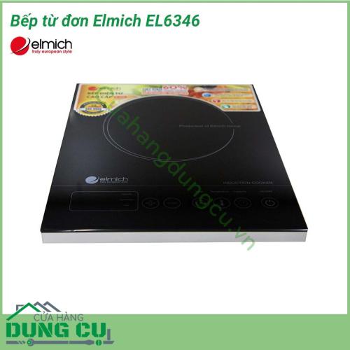 Bếp từ đơn Elmich EL6346 có công suất 2000W, nấu chín thức ăn nhanh, kích cỡ nhỏ gọn, dễ dàng di chuyển, sử dụng và bảo quản, có thể đặt bếp trực tiếp trên bàn ăn để thưởng thức các món lẩu, chiên nóng…