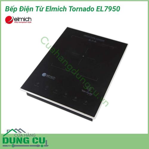 Bếp điện từ  Elmich EL7950 với công suất 2000W giúp thức ăn được nấu chín nhanh hơn đồng thời giúp bạn tiết kiệm nhiều thời gian hơn. Sản phẩm có thiết kế nhỏ gọn, hiện đại với mặt kính đen mang đến sự sang trọng, đẳng cấp cho ngôi nhà của bạn.