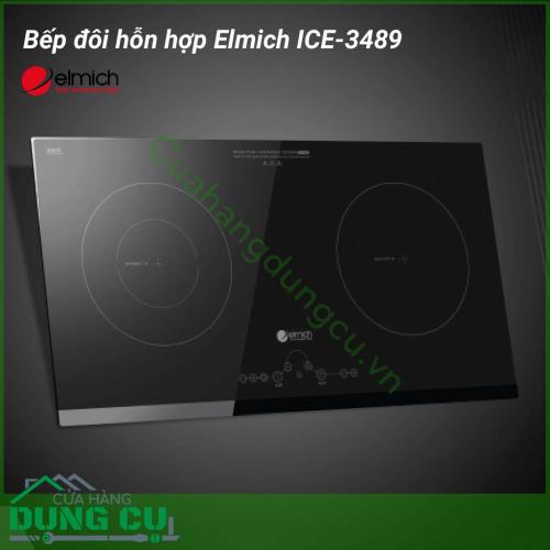 Bếp đôi hỗn hợp Elmich ICE-3489 thiết kế 3 vùng nấu bao gồm 2 vùng hồng ngoại và 1 vùng bếp từ. Bạn chỉ có thể sử dụng nồi, xoong, chảo đáy nhiễm từ ở vùng bếp từ. Vùng bếp hồng ngoại thì có thể sử dụng dụng cụ làm bếp ở bất kỳ chất liệu gì.