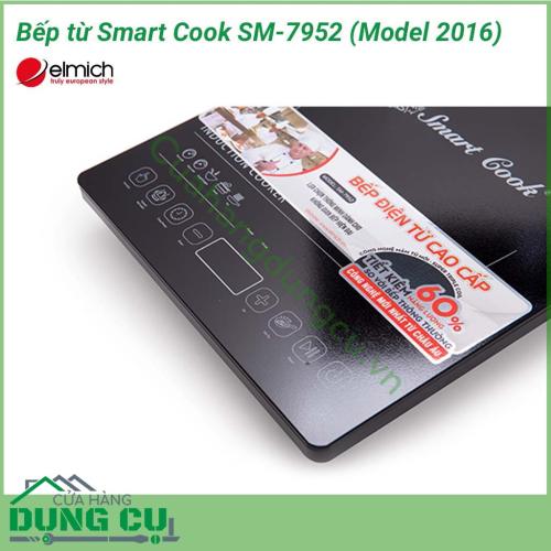 Bếp từ Smartcook SM-7952 (Model 2016) có thiết kế nhỏ gọn, hiện đại với mặt kính đen sang trọng mang đến sự sang trọng, đẳng cấp cho ngôi nhà của bạn. Bếp sử dụng mâm được bằng chất liệu đồng nguyên chất giúp nhiệt truyền nhanh hơn.