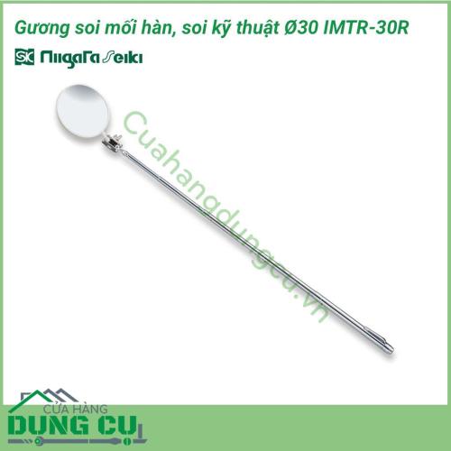 Gương soi mối hàn, soi kỹ thuật phi 30 IMTR-30R được làm hoàn toàn từ chất liệu đồng thau mà bên ngoài còn được phủ thêm lớp bạc trắng làm cho sản phẩm không bị gỉ sét từ đó giữ được sự mới mẻ lâu hơn. 