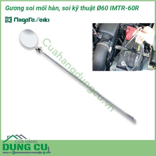 Gương soi mối hàn, soi kỹ thuật Ø60 IMTR-60R được làm hoàn toàn từ chất liệu đồng thau mà bên ngoài còn được phủ thêm lớp bạc trắng làm cho sản phẩm không bị gỉ sét từ đó giữ được sự mới mẻ lâu hơn. 