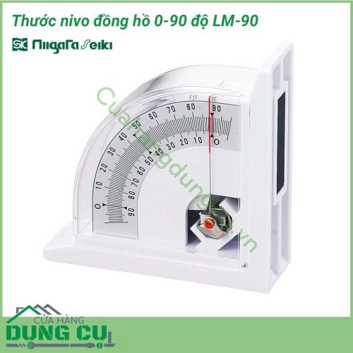 Thước nivo đồng hồ 0-90 độ LM-90 Niigata sử dụng thước nivo LM-90 để đo góc nghiêng 0-90 độ