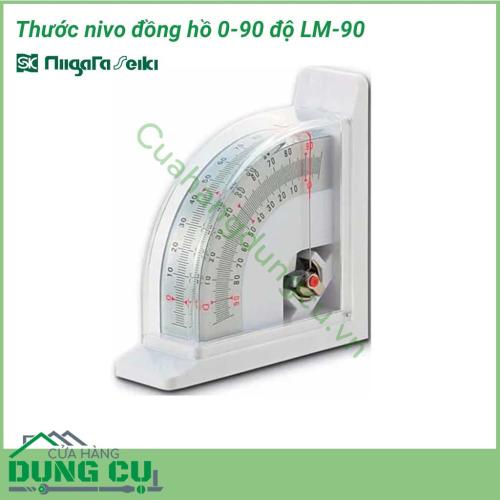 Thước nivo đồng hồ 0-90 độ LM-90 Niigata sử dụng thước nivo LM-90 để đo góc nghiêng 0-90 độ