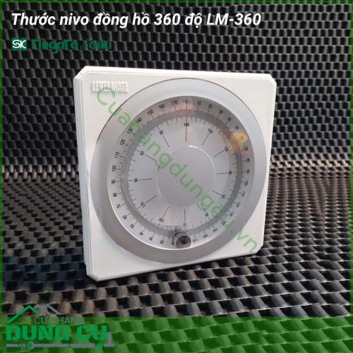 Thước nivo đồng hồ 360 độ LM-360 Niigata sử dụng để đo độ nghiêng góc từ 0-360 độ