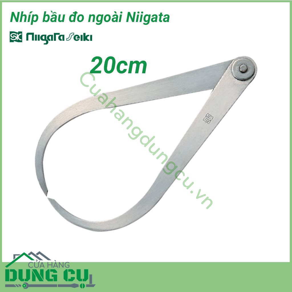 Nhíp bầu ngoài 20cm OC-200 Niigata có thể mở rộng ra đến 20cm, thường được sử dụng cùng với thước lá, panme để đo đường kính và rãnh phía ngoài. Sản phẩm có thể điều chỉnh độ mở của nhíp giúp cố định vị trí đo, có thể mở ra mở vào dễ dàng. 