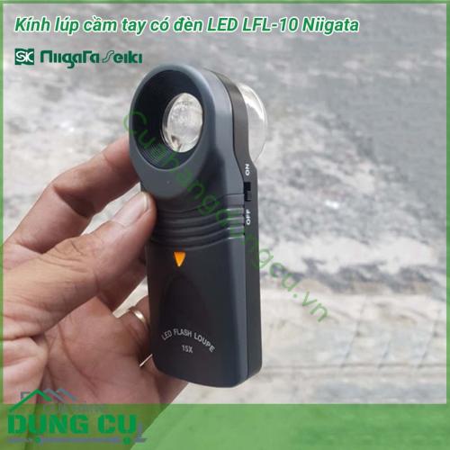 Kính lúp cầm tay có đền LED LFL-10 Niigata sử dụng cho ngành kim hoàn, sửa chữa đồng hồ, điện tử, kiểm tra chi tiết nhỏ...