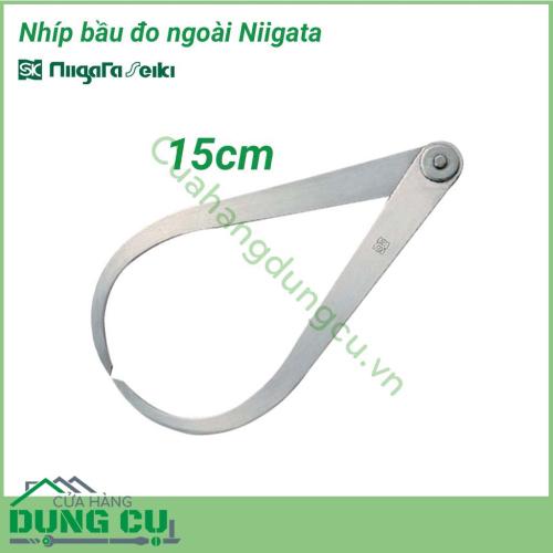 Nhíp bầu đo ngoài 15cm OC-150 Niigata có thể mở rộng ra đến 15cm, thường được sử dụng cùng với thước lá, panme để đo đường kính và rãnh phía ngoài. Sản phẩm có thể điều chỉnh độ mở của nhíp giúp cố định vị trí đo, có thể mở ra mở vào dễ dàng.