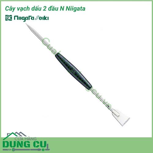 Cây vạch dấu 2 đầu N Niigata là dụng cụ sửa chữa không thể thiếu trong thùng đồ nghề của những anh thợ và thùng đồ nghề gia đình. Cây vạch dấu dùng để lấy dấu trên thép, gỗ, ống v.v...., thiết kế một đầu nhọn và một đầu dẹp, có thể lấy dấu dễ dàng.