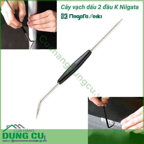 Cây vạch dấu 2 đầu K Niigata sử dụng để lấy dấu trên kim loại, gỗ, mê ca...trong ngành cơ khí, ngành gỗ, làm đá, quảng cáo.....