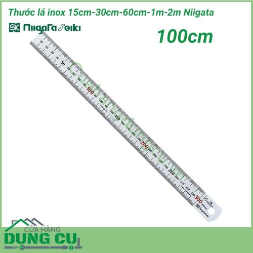 Thước lá inox 1m ST-1000 Niigata thường được dùng để đo kích thước, vẽ đường thẳng đánh dấu. Có tính ứng dụng cao trong nhiều lĩnh vực cơ khí, kiến trúc, gia công kim loại. Thước lá inox Niigata được làm từ inox cao cấp chịu được va đập mạnh, chống rỉ sét