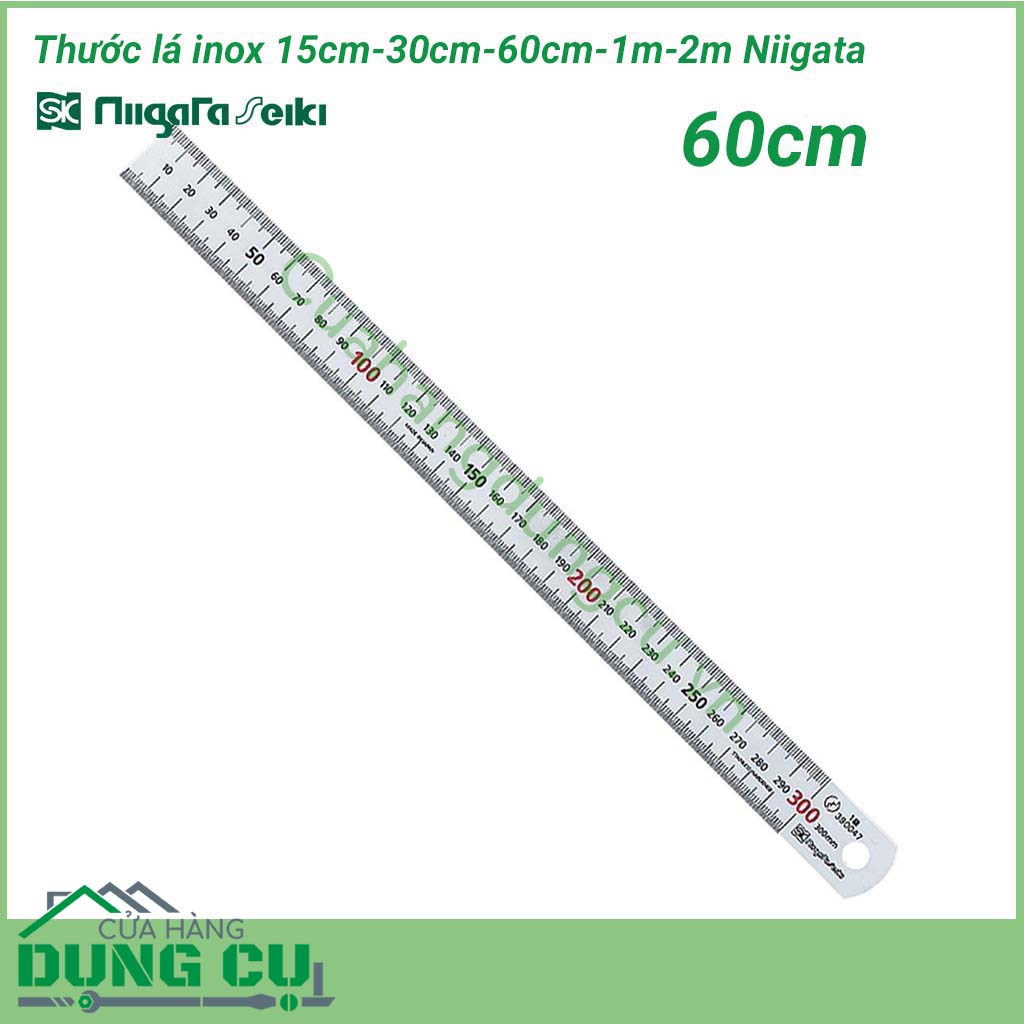 Thước lá inox 60cm ST-600 Niigata thường được dùng để đo kích thước, vẽ đường thẳng đánh dấu. Có tính ứng dụng cao trong nhiều lĩnh vực cơ khí, kiến trúc, gia công kim loại. Thước lá inox Niigata được làm từ inox cao cấp chịu được va đập mạnh, 
