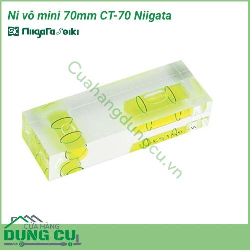 Ni vô mini 70mm CT-70 Niigata sử dụng để đo phương ngang, dọc trong ngành xây dựng, thiết lập đồ gá, cân bằng máy móc thiết bị