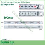 Thước lá inox mạ nhũ bạc vạch Kaidan 300mm SV-300KD Niigata