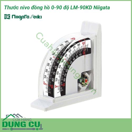 Thước nivo đồng hồ 0-90 độ LM-90KD Niigata sử dụng để đo góc nghiêng 0-90 độ