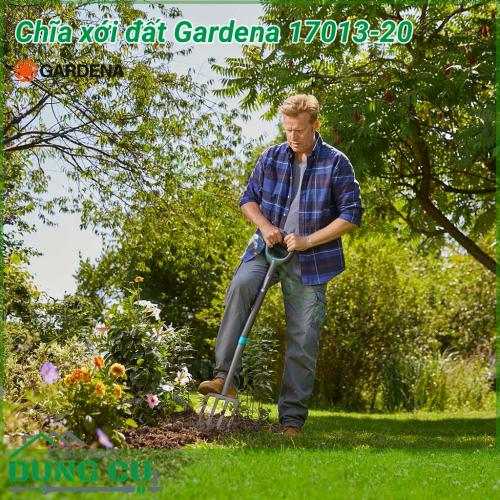 Chĩa xới đất trồng cây Gardena 17013-20 là một dụng cụ cần có cho những chủ vườn có nhu cầu làm đất sân vườn. Với chất liệu thép cao cấp và nhưa HDPE không độc hại. Cho độ bền cao và tính năng sử dụng vượt trội.