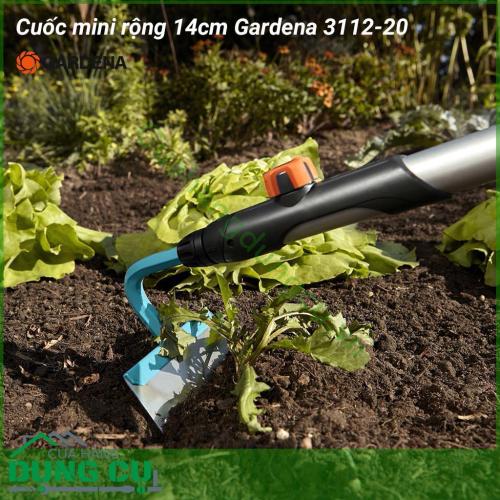 Đầu cuốc làm vườn mini rộng 14cm Gardena 3112-20 là một công cụ lý tưởng để làm cỏ hiệu quả. Lưỡi cuốc bền, rộng 14 cm, làm bằng thép không gỉ, được bảo vệ chống ăn mòn.