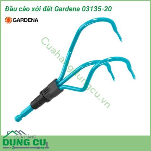 Đầu cào xới đất trồng cây Gardena 03135-20 được thiết kế với ba chiếc răng có hình dạng và chiều rộng lý tưởng để xới đất có độ cứng trung bình, cũng như đất mềm ướt. 