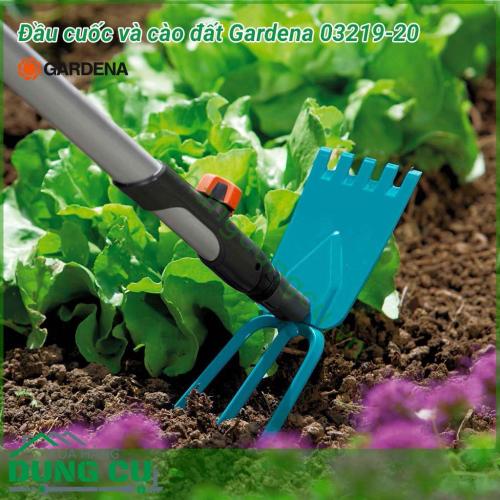 Đầu cuốc và cào đất Gardena 03219-20 có chiều rộng 9 cm, 3 răng là một công cụ lý tưởng để chăm sóc đất trồng nhẹ nhàng giữa các luống hoa và cây trồng. Cho dù cuốc, xới đất, xáo cỏ mọi thứ đều có thể với lưỡi cuốc ở một bên và lưỡi cào ở bên kia. 