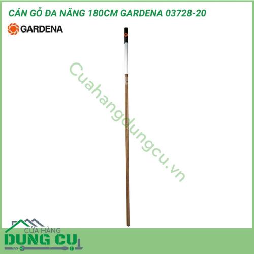 Cán gỗ đa năng dài 180cm Gardena 03728-20 là một trong nhiều loại cán đa năng Gardena giúp thực hiện công việc trong vườn và tại nhà với chiều dài tay cầm 180cm phù hợp cho các đầu cào lá, đầu chổi và một số dụng cụ làm vườn khác.