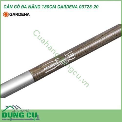 Cán gỗ đa năng dài 180cm Gardena 03728-20 là một trong nhiều loại cán đa năng Gardena giúp thực hiện công việc trong vườn và tại nhà với chiều dài tay cầm 180cm phù hợp cho các đầu cào lá, đầu chổi và một số dụng cụ làm vườn khác.