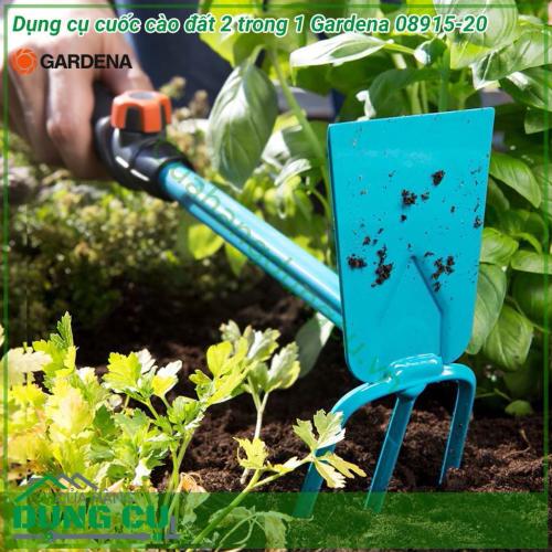 Dụng cụ làm vườn cuốc, cào đất cầm tay Gardena 08915-20 là công cụ tối ưu để xới đất, cuốc đất và làm cỏ. Tay cầm được thiết kế công thái học, với thành phần mềm tích hợp, nằm gọn trong tay và được đặt ở cuối để chống trượt.