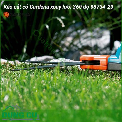 Kéo cắt cỏ cầm tay Gardena xoay lưỡi 360 độ 08734-20 là một dụng cụ làm vườn nên có trong mỗi gia đình có những bãi cỏ nhỏ hoặc những đường viền dài. Sử dụng thép không gỉ chất lượng cao. Và nhựa HDPE cao cấp cho độ bền cao, tính năng vượt trội.