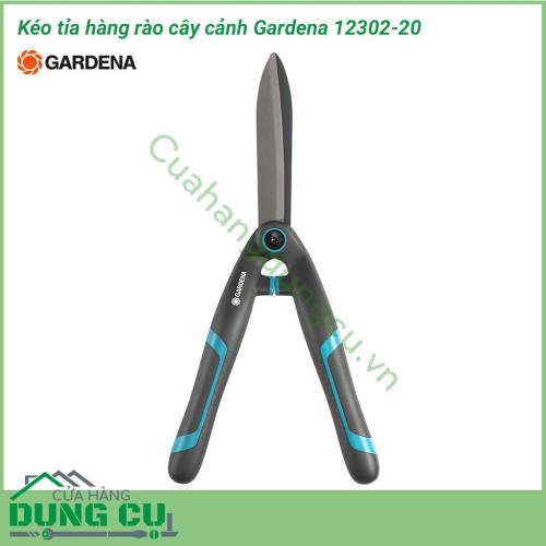 Kéo cắt tỉa hàng rào Gardena 12302-20 có lưỡi thẳng và rất sắc nét cũng như được phủ lớp chống dính, giúp các việc cắt trở nên gọn gàng và nhanh chóng.