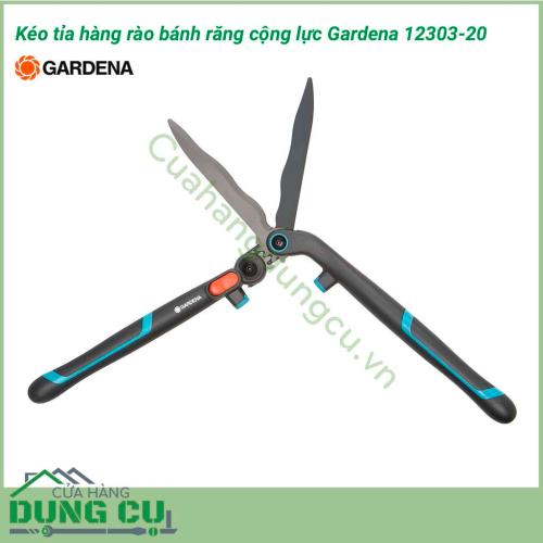 Kéo tỉa hàng rào cây cảnh bánh răng cộng lực Gardena 12303-20 được thiết kế kiểu dáng hiện đại màu sắc bắt mắt. Lưỡi kéo sắc bén, chống gỉ rét thao tác nhanh và gọn. Tay cầm êm ái, thoải mái khi làm việc.