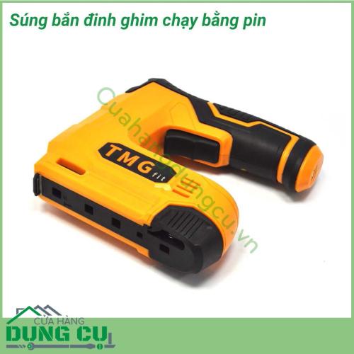 Súng bắn ghim bằng pin TMG là sản phẩm rất thông dụng và phổ biến hiện nay. Với thiết kế tiện dụng, dụng cụ này có thể được sử dụng ở mọi hoàn cảnh, mọi ngành nghề khác nhau như: trang trí, nghề mộc, văn phòng phẩm… 