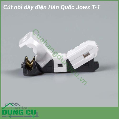 Cút nối dây điện Hàn Quốc Jowx T-1 được sản xuất tại Hàn Quốc với thiết kế nhỏ gọn, kiểu dáng thời trang, cực kì tiện dụng và đơn giản khi sử dụng, an toàn điện một cách toàn diện phòng và tránh nguy cơ cháy nổ, chập điện.