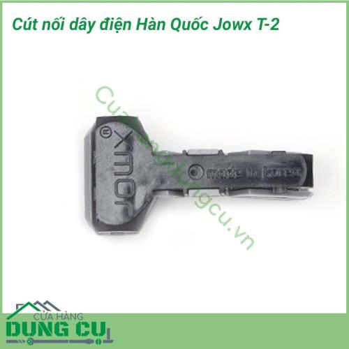 Đầu nối dây điện Hàn Quốc Jowx T-2 mô phỏng hàm cá mập với lõi cút mạ đồng tăng khả năng dẫn điện, khớp nối rất chắc chắn. Vỏ nhựa dẻo chịu nhiệt bền đẹp. Cút nối dây điện đa năng bao gồm nhiều kích cỡ khác nhau.