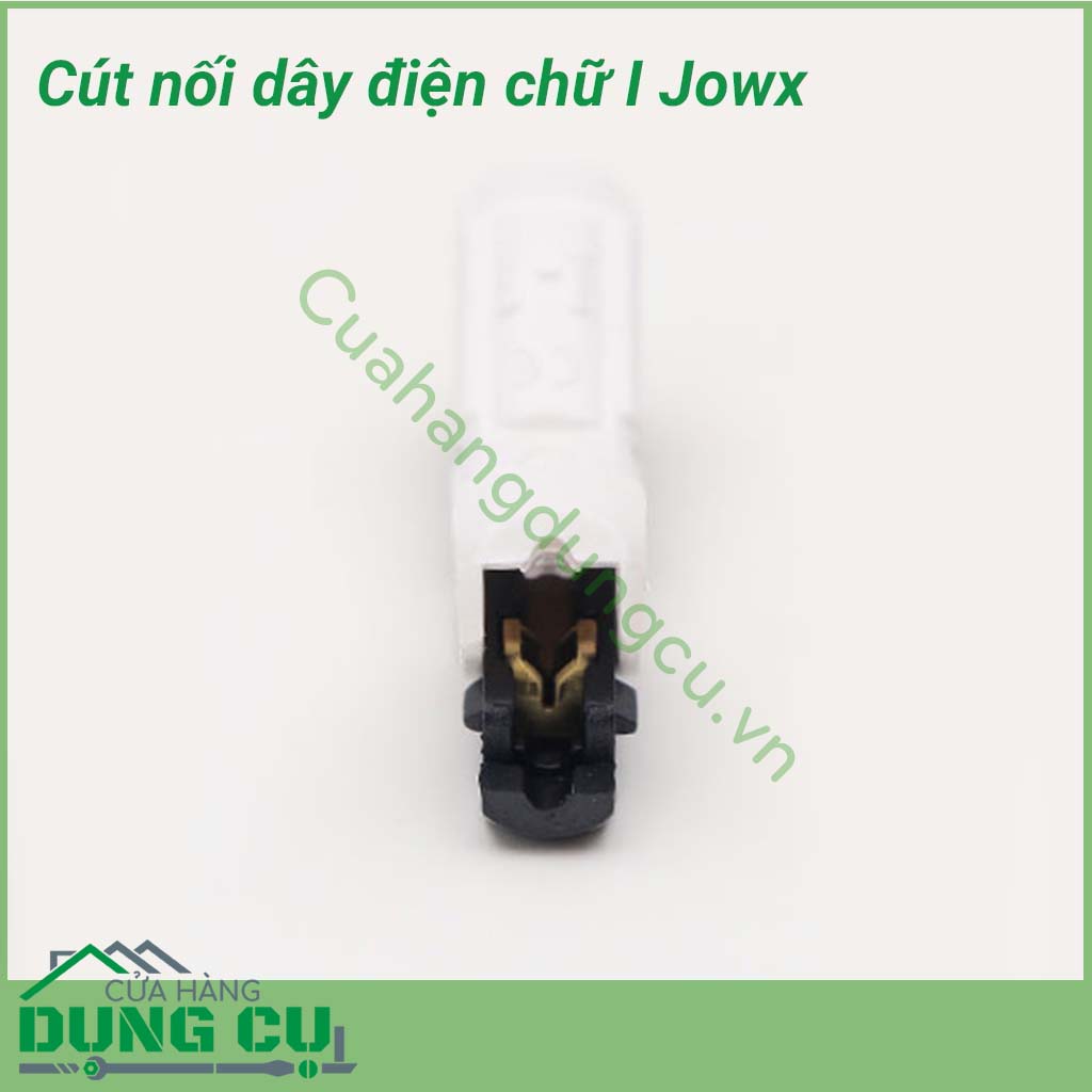 Cút nối dây điện chữ I -1 Jowx Hàn Quốc là một sản phẩm được nghiên cứu giúp thay thế việc đấu nối truyền thống bằng việc cắt dây điện và sử dụng băng keo vải. Cút nối dây điện chữ I giúp bạn có những mối nối điện nhanh chóng, gọn gàng, an toàn.