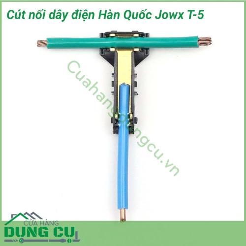 Cút nối điện Hàn Quốc T-5 là sản phẩm được thiết kế nhỏ gọn, kiểu dáng thời trang, cực kì tiện dụng và đơn giản khi sử dụng, an toàn điện một cách toàn diện phòng và tránh nguy cơ cháy nổ, chập điện.