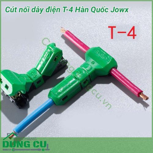 Đầu nối điện nhanh Jowx T-4 giúp bạn có những mối nối điện nhanh chóng, gọn gàng, an toàn.