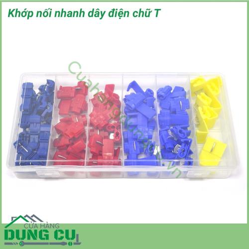 Khớp nối nhanh dây điện chữ T giúp bạn nối các dây điện cực dễ dàng, hỗ trợ nối 2 cặp dây điện đồng thời, mối nối đẹp, gọn gàng, an toàn, chống chạm chập điện, cháy nổ.