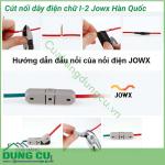Cút nối thẳng chữ I-3 dây điện đơn Jowx Hàn Quốc giúp bạn có những mối nối điện nhanh chóng, gọn gàng, an toàn, chắc chắn.