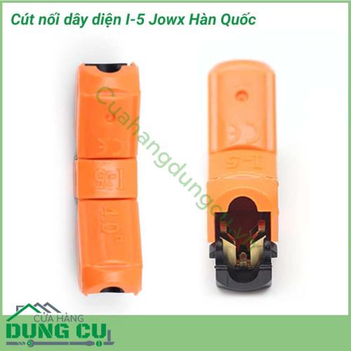 Kẹp nối nhanh dây điện I-5 Jowx giúp bạn có những mối nối điện nhanh chóng, gọn gàng, an toàn. Không cần cắt dây, không dùng băng dính điện. Tốc độ thi công dây điện nhanh gọn, đẹp gấp 6 lần thi công kiểu truyền thống cũ.