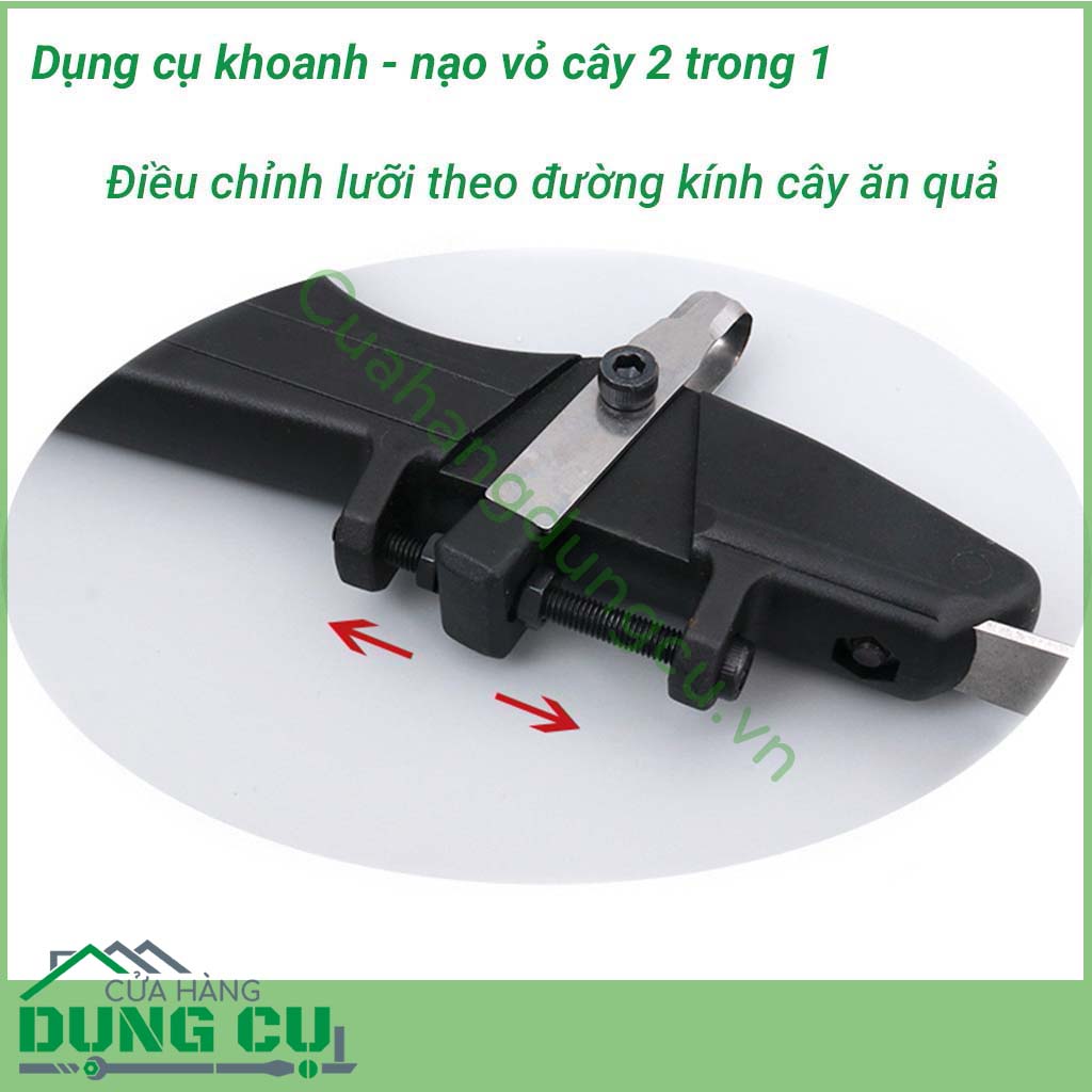 Dao khoanh cạo vỏ cây đa năng cầm tay là dụng cụ dùng để khoanh vỏ và cạo vỏ cây rất hữu ích dành cho thợ làm vườn. Với thiết kế 2 trong 1 dao khoanh - cạo vỏ cây giúp cho người làm vườn đem hiệu quả tích cực trong công việc.