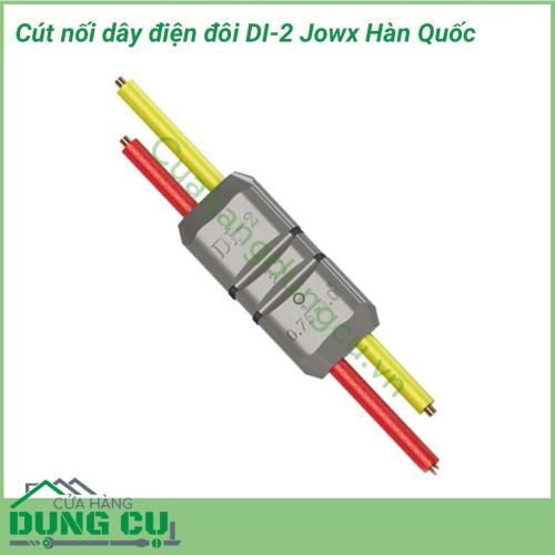 Cút nối dây điện đôi Jowx Hàn Quốc DI-2 giúp bạn có những mối nối điện nhanh chóng, gọn gàng, an toàn. Mô phỏng hàm cá mập với lõi cút mạ đồng tăng khả năng dẫn điện, khớp nối rất chắc chắn.