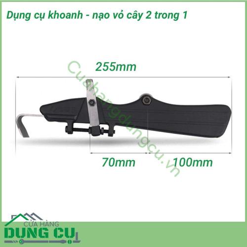 Dao khoanh cạo vỏ cây đa năng cầm tay là dụng cụ dùng để khoanh vỏ và cạo vỏ cây rất hữu ích dành cho thợ làm vườn. Với thiết kế 2 trong 1 dao khoanh - cạo vỏ cây giúp cho người làm vườn đem hiệu quả tích cực trong công việc.