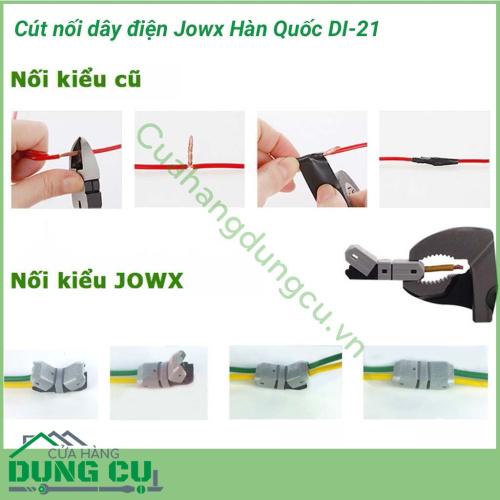 Đầu nối dây điện nhanh đôi DI-21 Jowx Hàn Quốc giúp bạn có những mối nối điện đôi nhanh chóng, gọn gàng, an toàn, chắc chắn.Không cần cắt dây, không dùng băng dính điệnTốc độ thi công dây điện nhanh gọn, đẹp gấp 6 lần thi công kiểu truyền thống cũ.