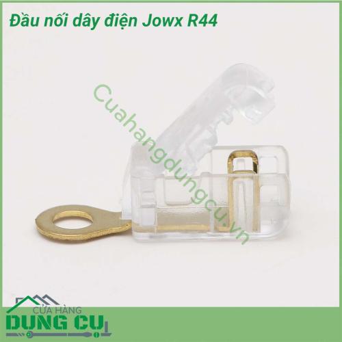 Đầu nối dây điện Jowx R44 là sản phẩm kiểm soát an toàn điện một cách toàn diện, với một mức giá vô cùng hấp dẫn so với các sản phẩm cùng loại. Thiết kế nhỏ gọn, kiểu dáng thời trang và cực kì tiện dụng và đơn giản khi sử dụng.