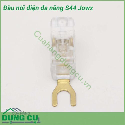 Đầu nối điện đa năng S44 Jowx là sản phẩm được sử dụng nhiều nhất ở Hàn Quốc và Nhật Bản nhờ thiết kế nhỏ gọn, tiện dụng và có thể sử dụng được dễ dàng khi lắp đặt thêm các thiết bị điện mà không cần phải cắt nối dây.