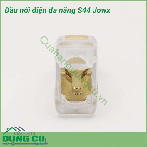 Đầu nối điện đa năng S44 Jowx là sản phẩm được sử dụng nhiều nhất ở Hàn Quốc và Nhật Bản nhờ thiết kế nhỏ gọn, tiện dụng và có thể sử dụng được dễ dàng khi lắp đặt thêm các thiết bị điện mà không cần phải cắt nối dây.