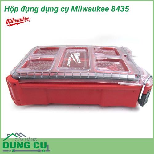 Hộp dụng cụ đa năng Milwaukee 8435 sở hữu khả năng chịu đựng tải trọng rất tốt giúp cho người sử dụng có thể dễ dàng trang bị và mang theo bên mình những loại đồ nghề, thiết bị cần thiết trong các quá trình sản xuất vật dụng hay sữa chữa, xây dựng.