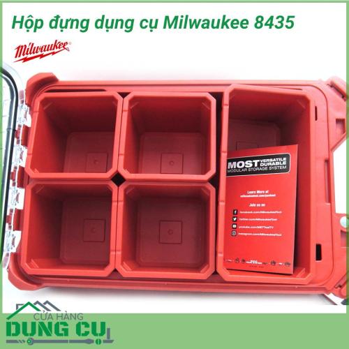 Hộp dụng cụ đa năng Milwaukee 8435 sở hữu khả năng chịu đựng tải trọng rất tốt giúp cho người sử dụng có thể dễ dàng trang bị và mang theo bên mình những loại đồ nghề, thiết bị cần thiết trong các quá trình sản xuất vật dụng hay sữa chữa, xây dựng.