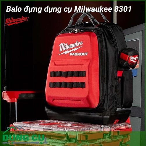 Túi đựng dụng cụ Milwaukee 8301 là thiết bị đựng và bảo quản thiết bị nhỏ gọn, dưới hình dáng của một chiếc ba lô có quai đeo. Đây là loại túi đựng có tính linh động cao, hỗ trợ người dùng khi cần di chuyển ở khoảng cách xa.