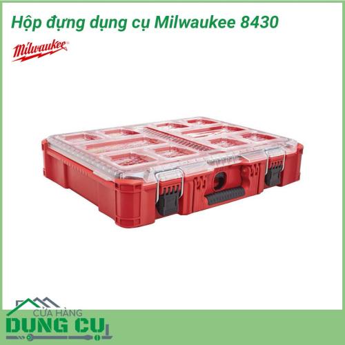 Hộp đồ nghề Milwaukee 8430 là một trong những công cụ hỗ trợ người thợ xây dựng hay sửa chữa, công việc thường xuyên phải di chuyển, giúp thợ chứa đồ một cách khoa học và ngăn nắp. Mang đi dễ dàng khi đi bằng xe máy hay ôtô. Tránh mất mát và thất lạc đồ.