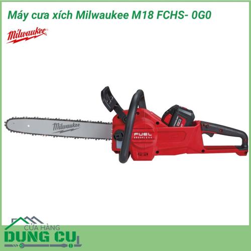 Máy cưa xích Milwaukee M18 FCHS- 0G0 là dòng máy cưa chuyên dụng dùng để cưa cắt gỗ hoặc đốn cây, tỉa cành cây. Lưỡi cưa có các mắt xích chuyển động liên tục và làm đứt các vật liệu cần cưa.